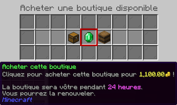 Acheter une boutique joueur